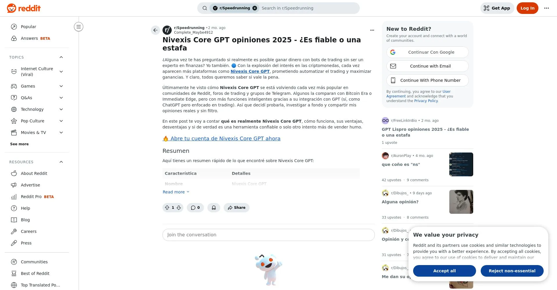 Nivexis Core GPT Opiniones 2025: ¿es una estafa o es fiable y seguro?